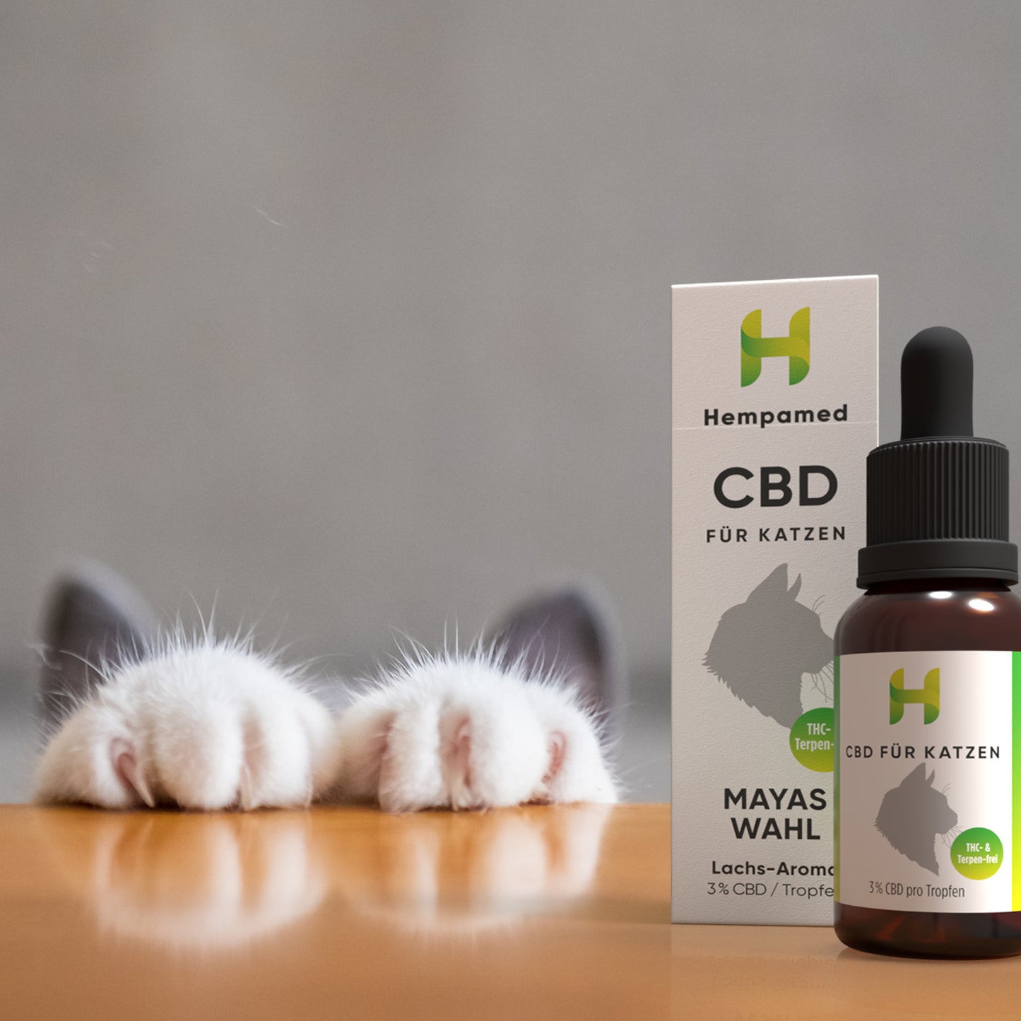 3x Premium CBD Öl für Katzen 3 % (Lachs-Aroma)