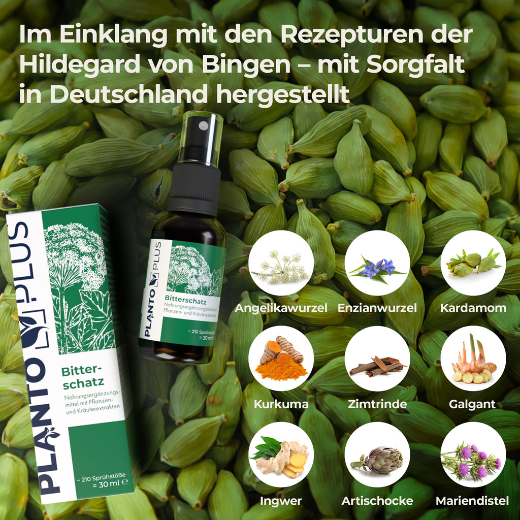 Inhaltsstoffe von Bitterschatz Kardamom – natürliche Bitterstoffe mit Kardamom