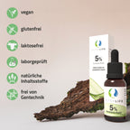 Infografik: Vorteile des ALTERLIFE 5% CBD Öls