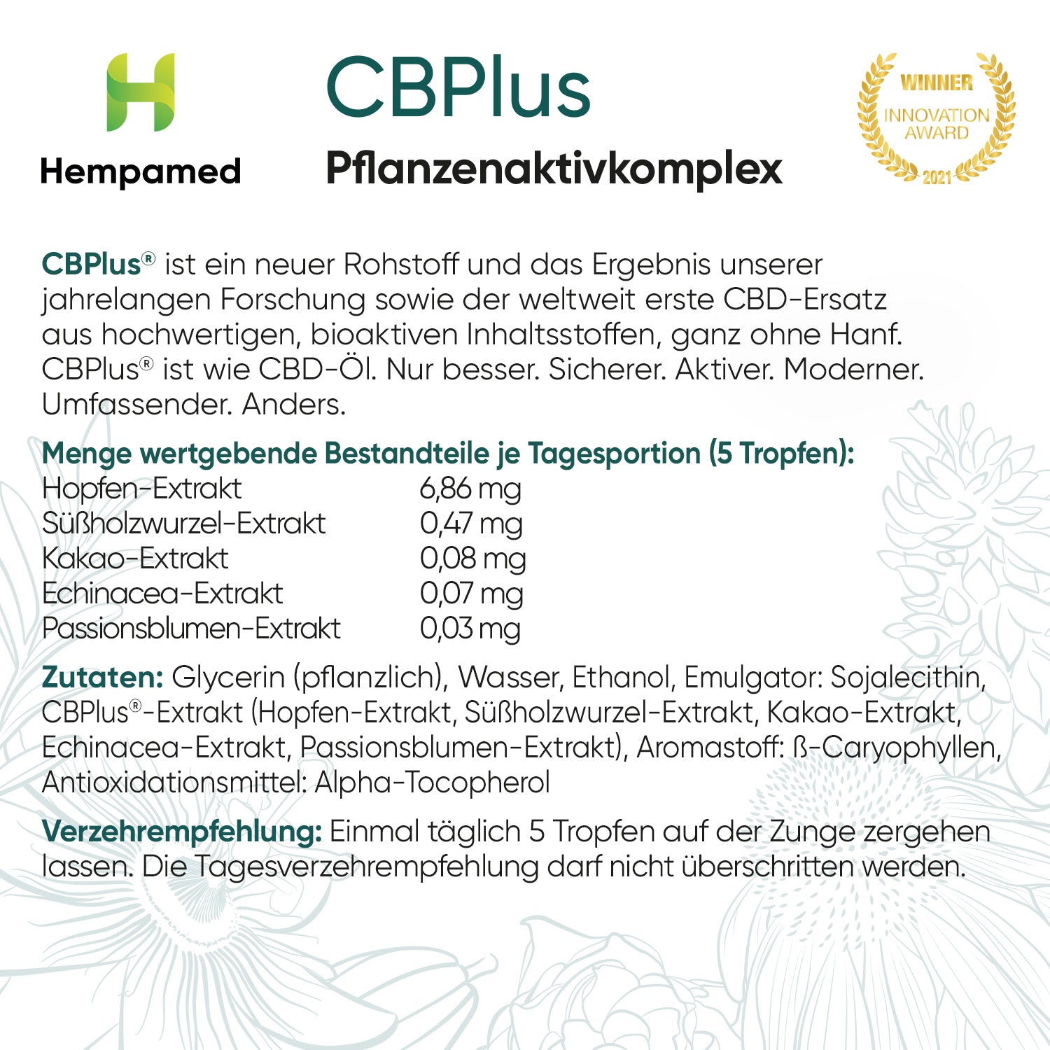 CBPlus - 500 mg Pflanzenaktivkomplex