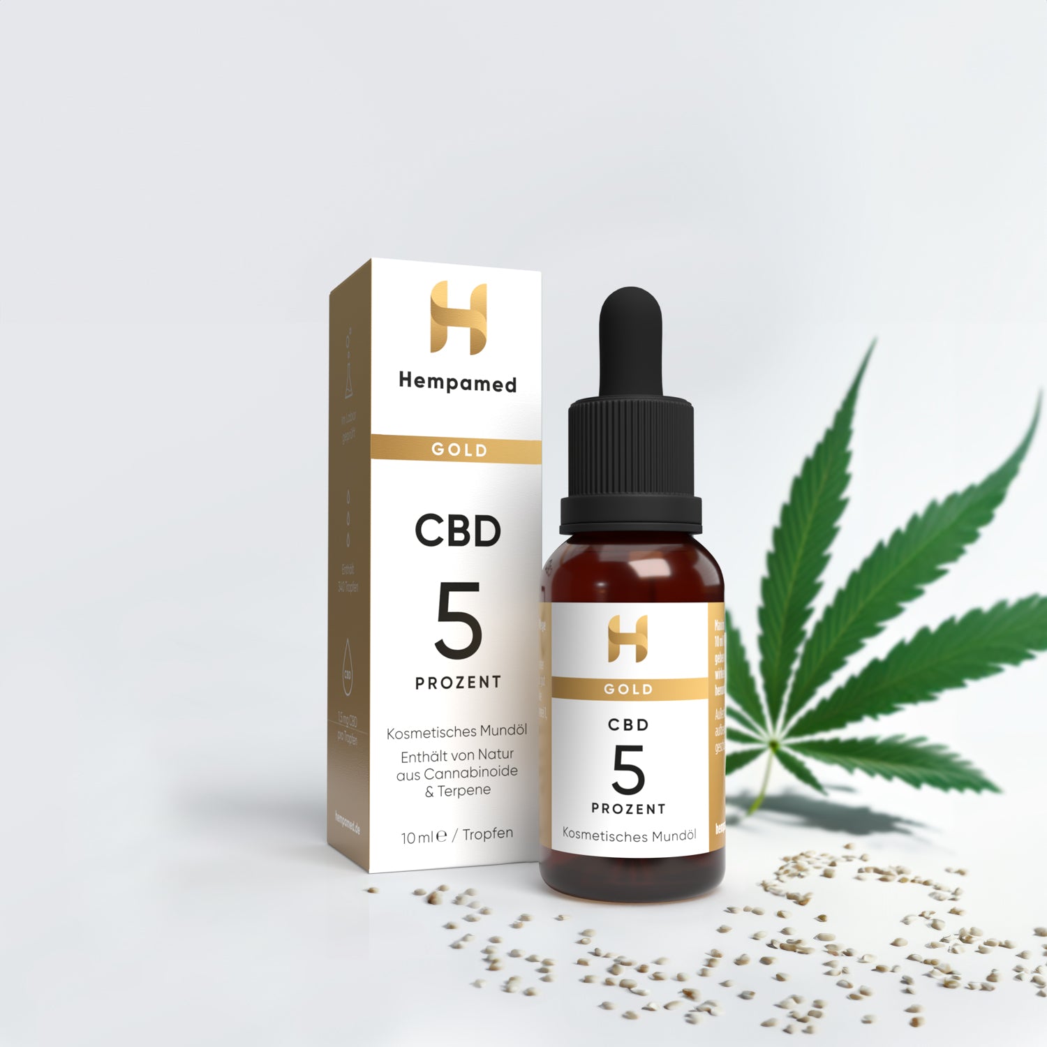 Hanfpflanzen für Hempamed Gold CBD Öl 5%, natürliche Rohstoffe für das Produkt.